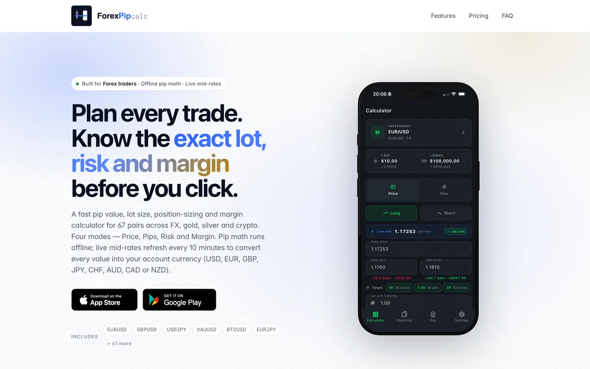 Forex Pip Calc